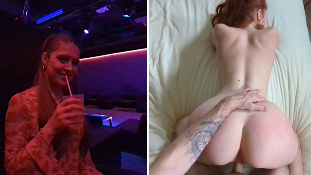 Tittering on the guy's dick I met in the disco, he catch me very hard